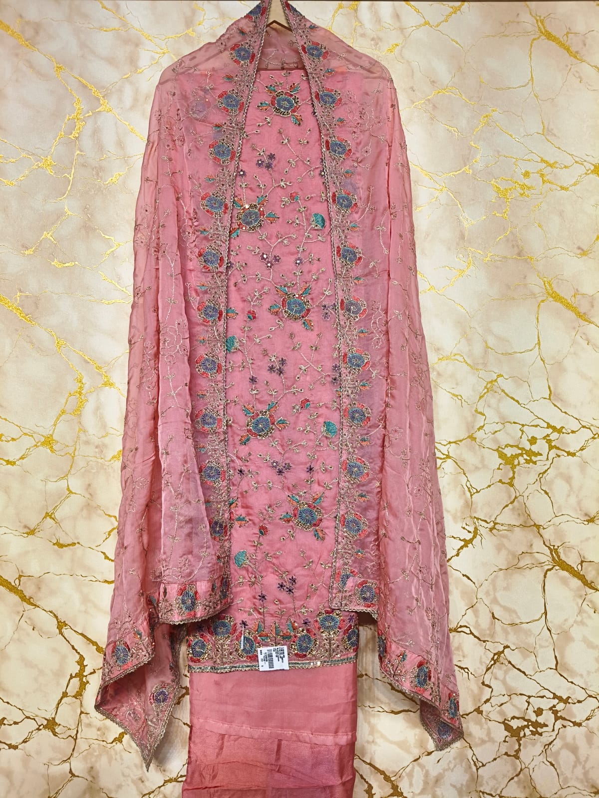 Luxury Handwork Embroidered Designer Suit Set with Elegant Dupatta – Premium Festive, Wedding &amp; Party Wear