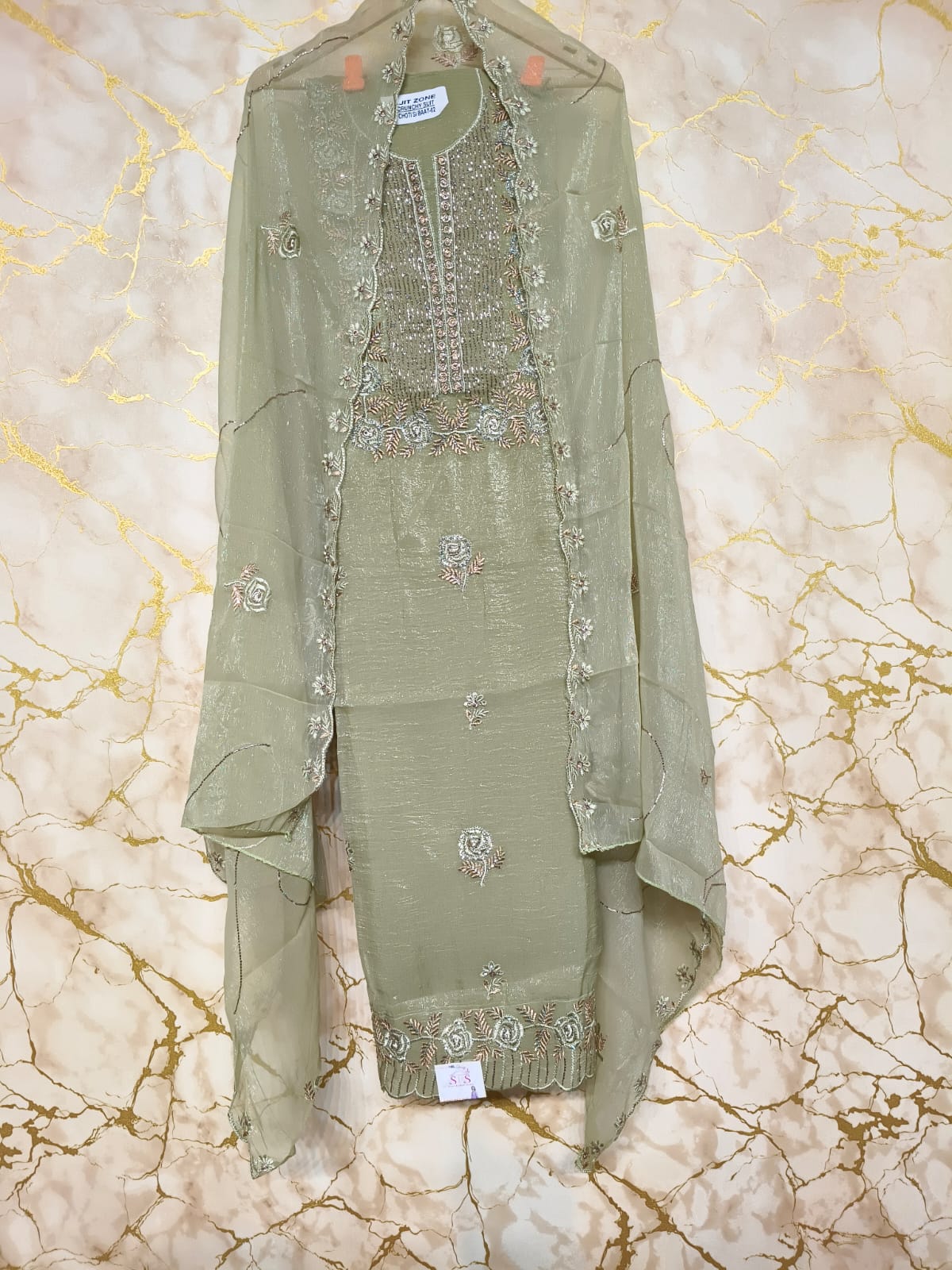 Premium Embroidered Designer Suit with Pure Dupatta & Floral Handwork