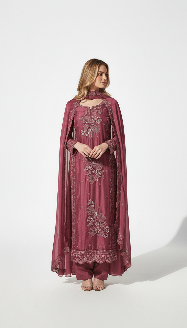 Premium Handwork Embroidered Designer Suit Set