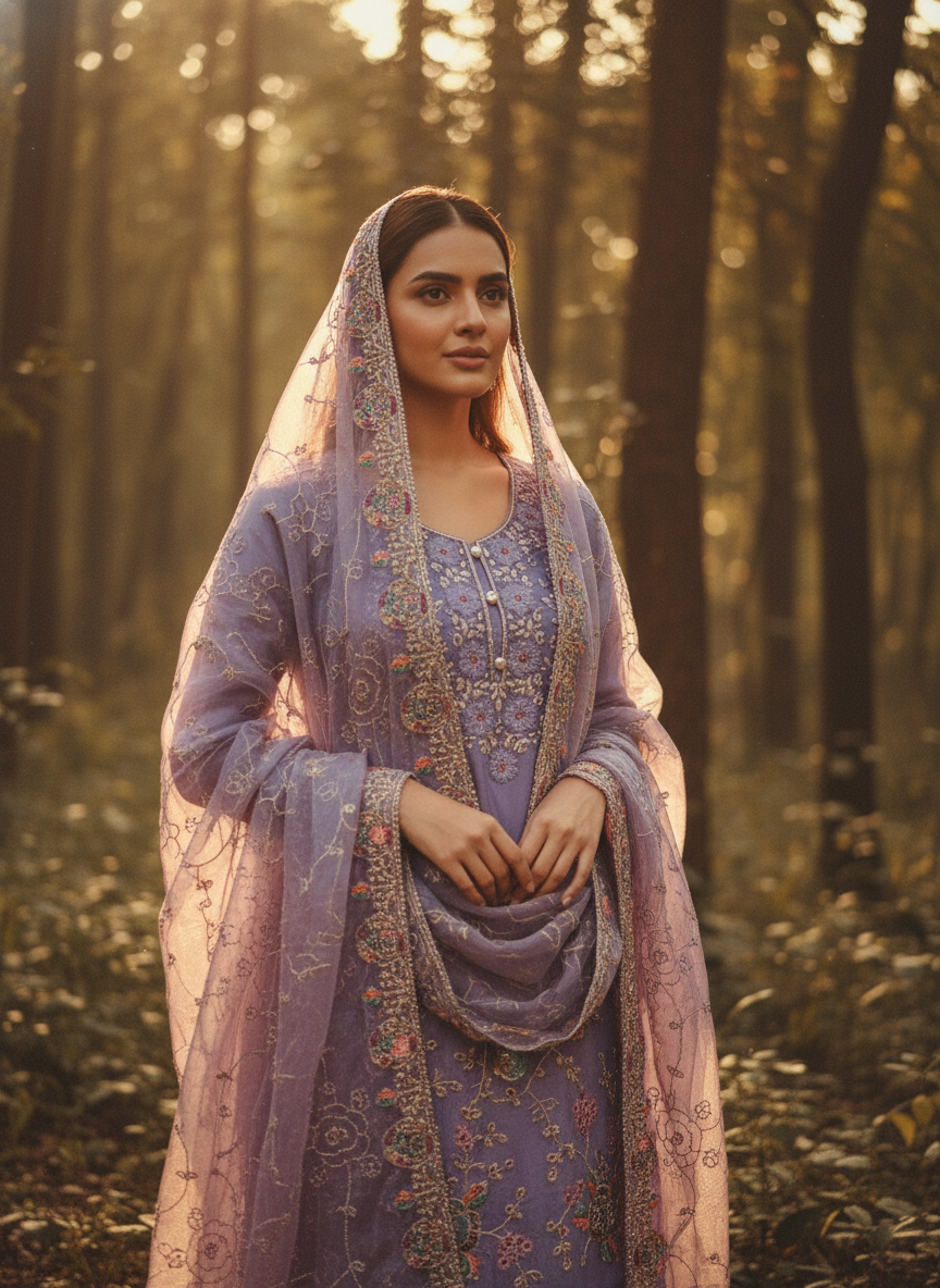 Luxury Handwork Embroidered Designer Suit Set with Elegant Dupatta – Premium Festive, Wedding &amp; Party Wear