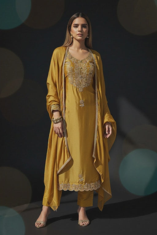 Premium Handwork Embroidered Designer Suit Set with Elegant Dupatta – Festive, Wedding &amp; Party Wear