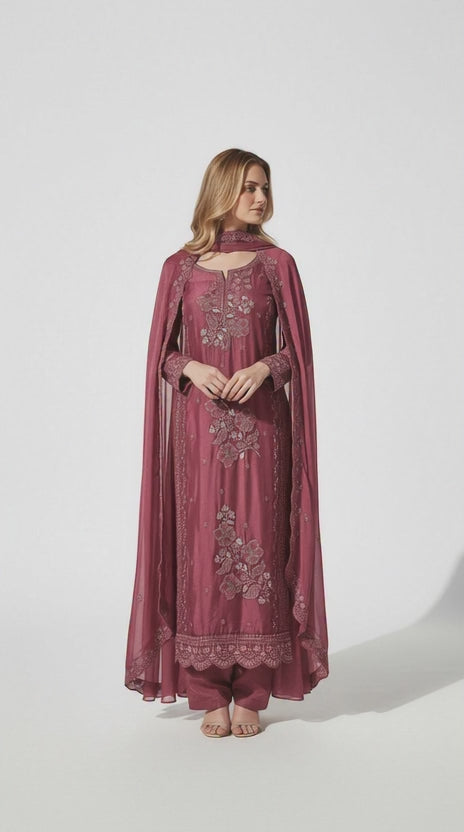 Premium Handwork Embroidered Designer Suit Set